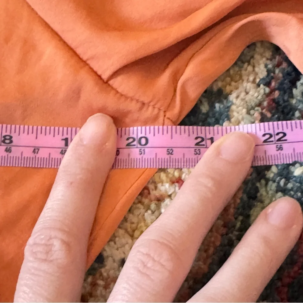 Free People Orange Long-Sleeve Ruched Waist Top - Picture 8 of 10
